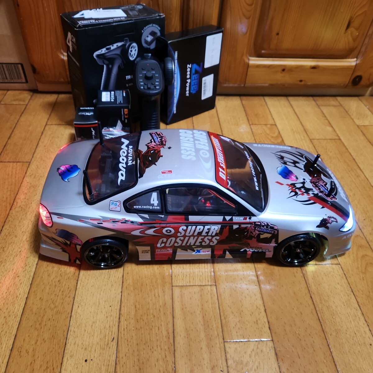 動画あり 即決《送料無料》 激安 YD-2 フルセット 電飾　シルビア ボディ ヨコモ TT02 サクラ RWD ラジコン ドリパケ tt01 RD1.0 ドリフト_画像7