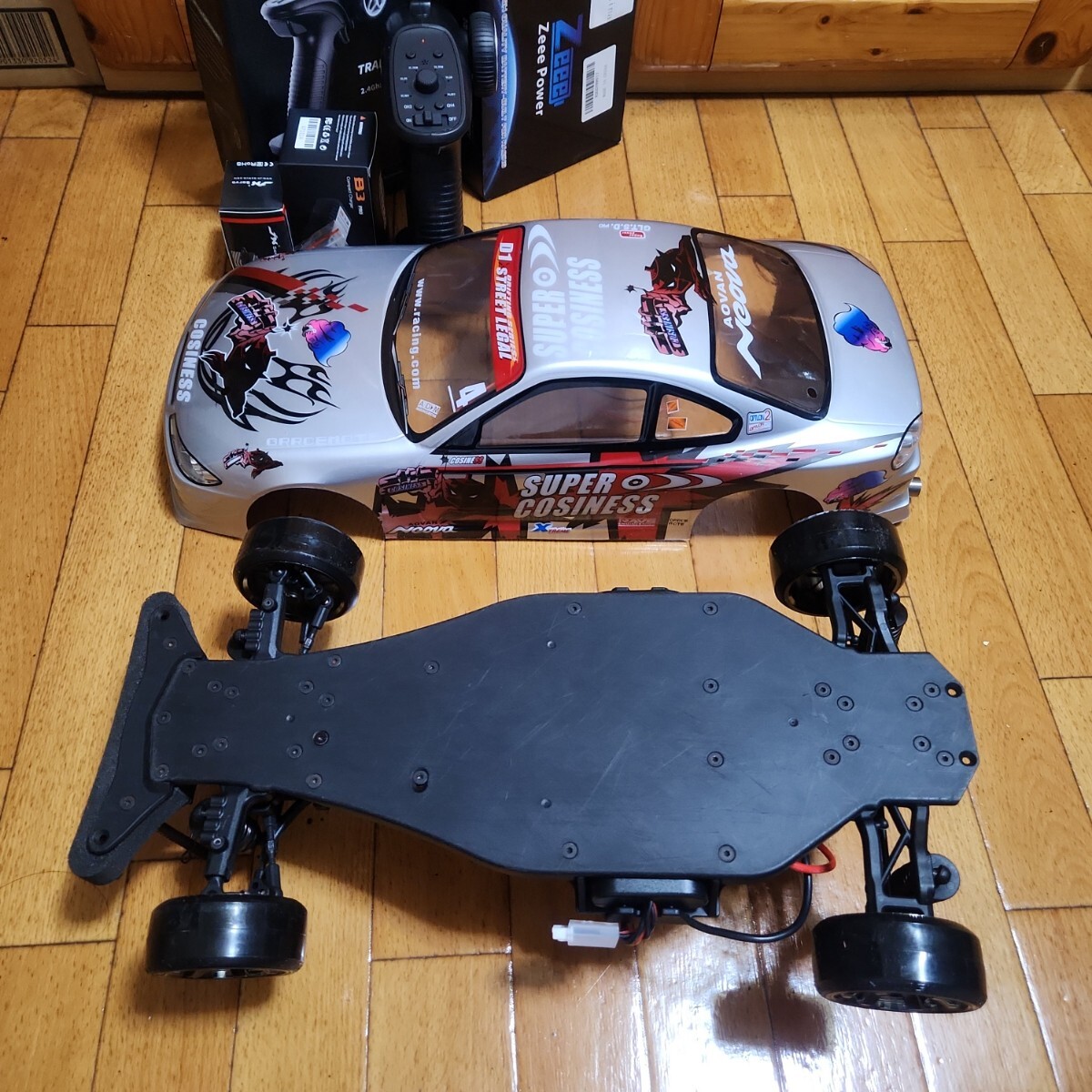 動画あり 即決《送料無料》 激安 YD-2 フルセット 電飾　シルビア ボディ ヨコモ TT02 サクラ RWD ラジコン ドリパケ tt01 RD1.0 ドリフト_画像9