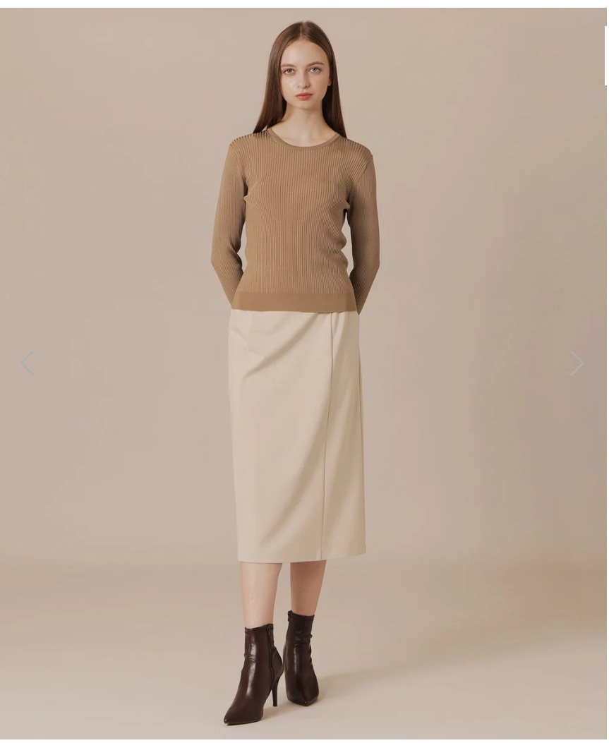 新品タグ付き◆MACKINTOSH LONDONマッキントッシュ◆３．６万！エクラ掲載☆彡【洗える】ストレッチポンチスカート　３８size　ベージュ_画像5