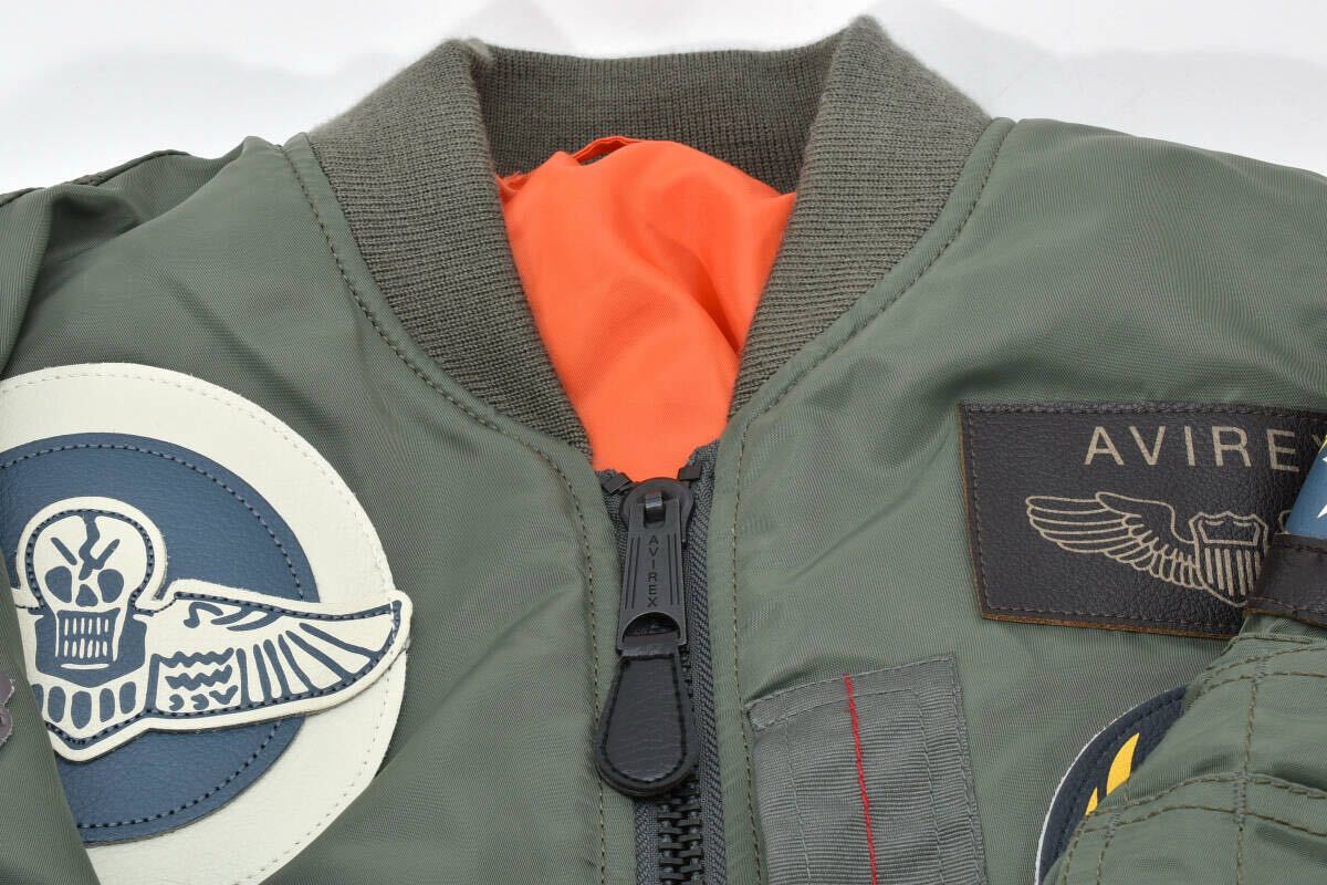 AVIREX アビレックス MA-1 COMMERCIAL MA1 MIL-J-8279E USAF フライトジャケット ミリタリージャケット 美品 1015_画像3