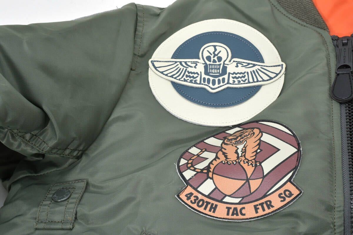 AVIREX アビレックス MA-1 COMMERCIAL MA1 MIL-J-8279E USAF フライトジャケット ミリタリージャケット 美品 1015_画像5