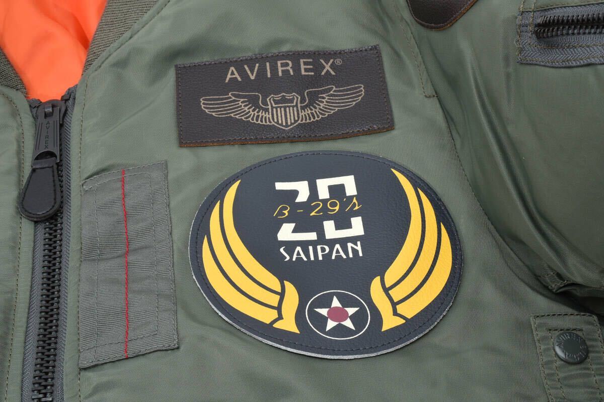 AVIREX アビレックス MA-1 COMMERCIAL MA1 MIL-J-8279E USAF フライトジャケット ミリタリージャケット 美品 1015_画像4