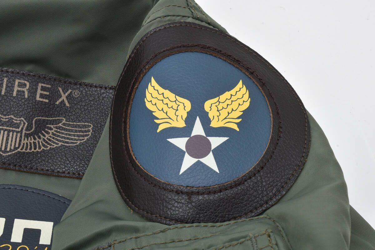 AVIREX アビレックス MA-1 COMMERCIAL MA1 MIL-J-8279E USAF フライトジャケット ミリタリージャケット 美品 1015_画像10