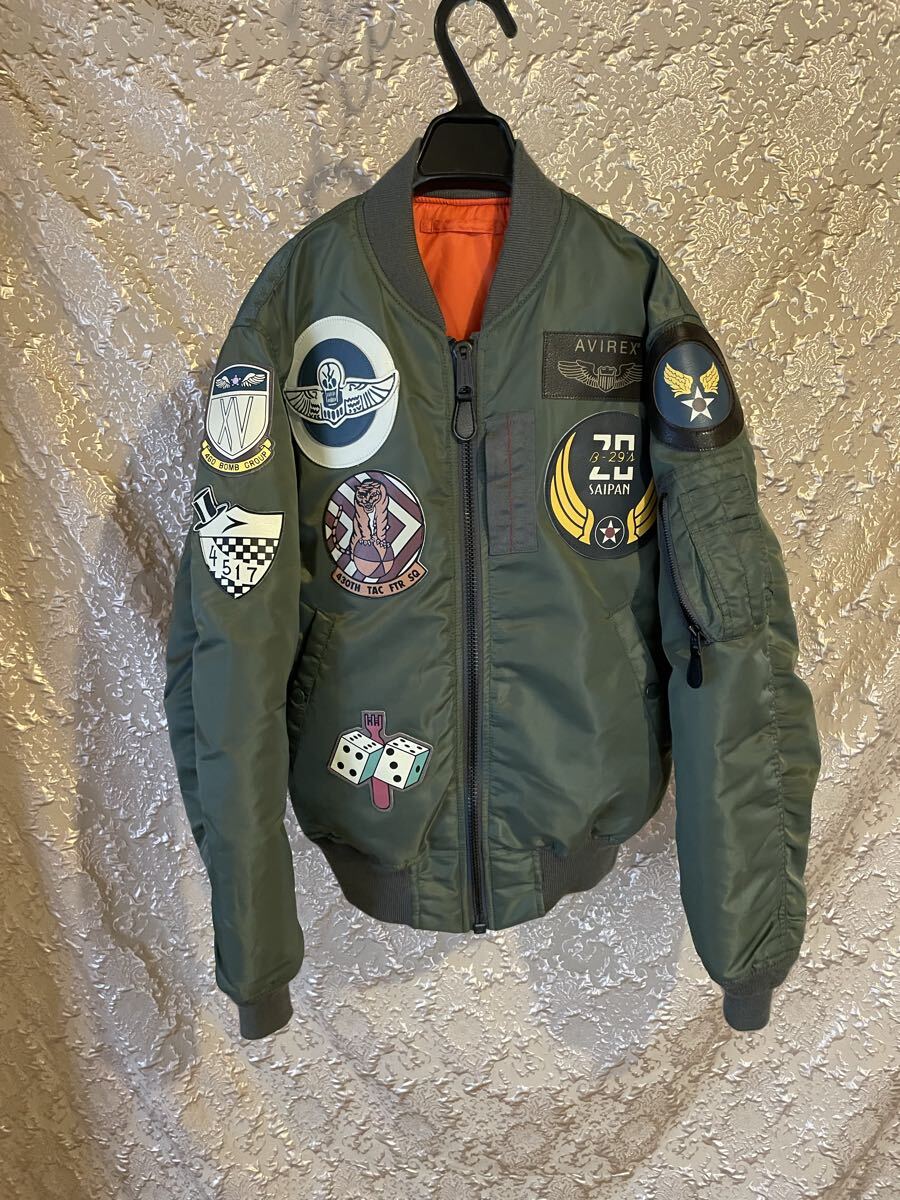 AVIREX アビレックス MA-1 COMMERCIAL MA1 MIL-J-8279E USAF フライトジャケット ミリタリージャケット 美品 1015_画像1
