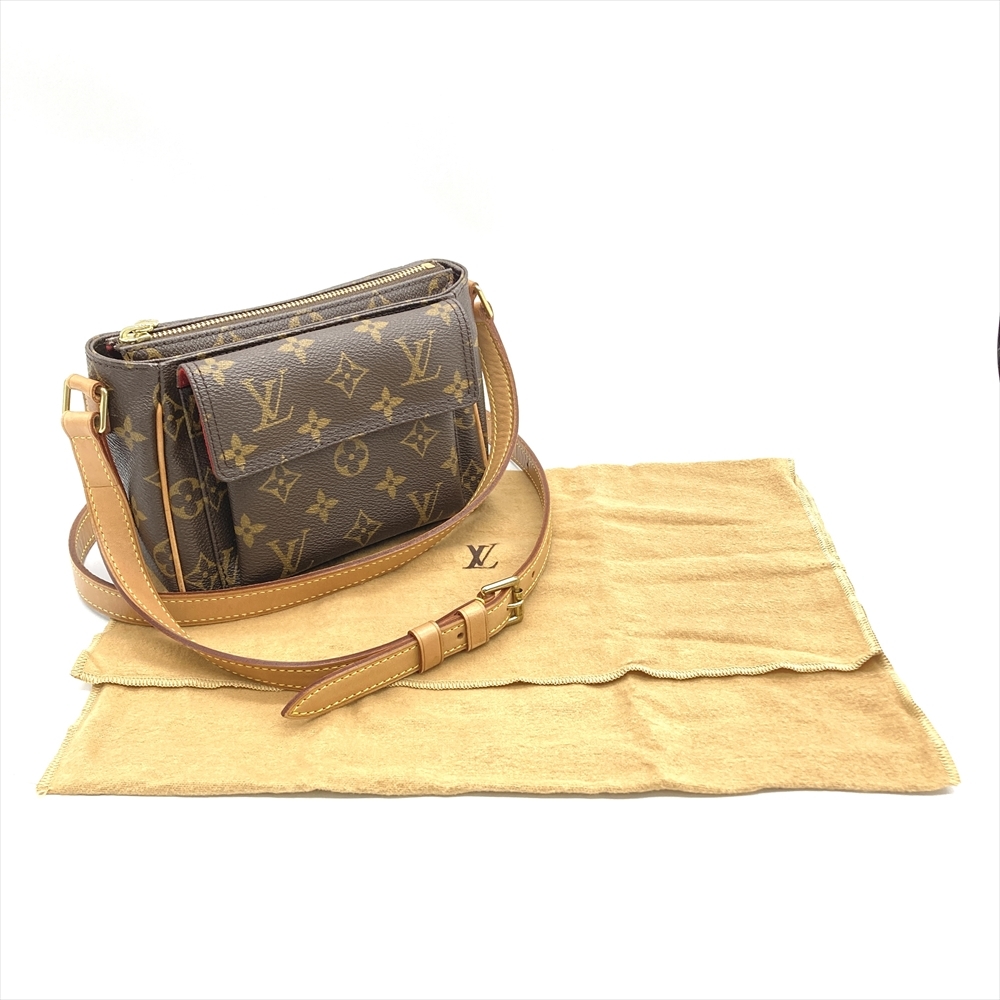 ルイヴィトン LOUIS VUITTON ヴィバ・シテ PM ショルダーバッグ モノグラム キャンバス M51165 ブラウン ゴールド金具 レディース_画像10