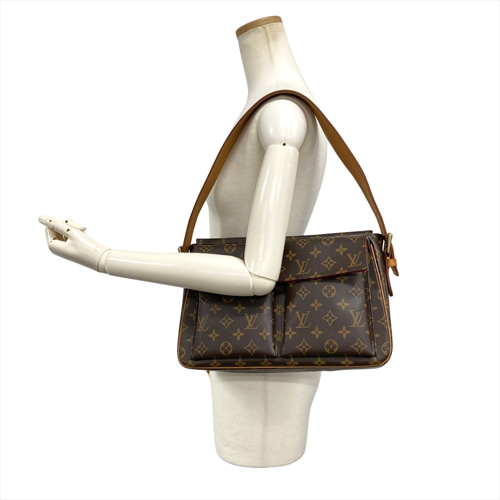 ルイヴィトン LOUIS VUITTON ヴィバ・シテGM ショルダーバッグ モノグラム キャンバス M51163 ブラウン ゴールド金具 AR0024_画像2