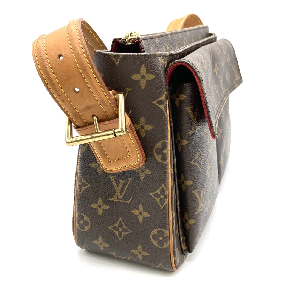 ルイヴィトン LOUIS VUITTON ヴィバ・シテGM ショルダーバッグ モノグラム キャンバス M51163 ブラウン ゴールド金具 AR0024_画像4
