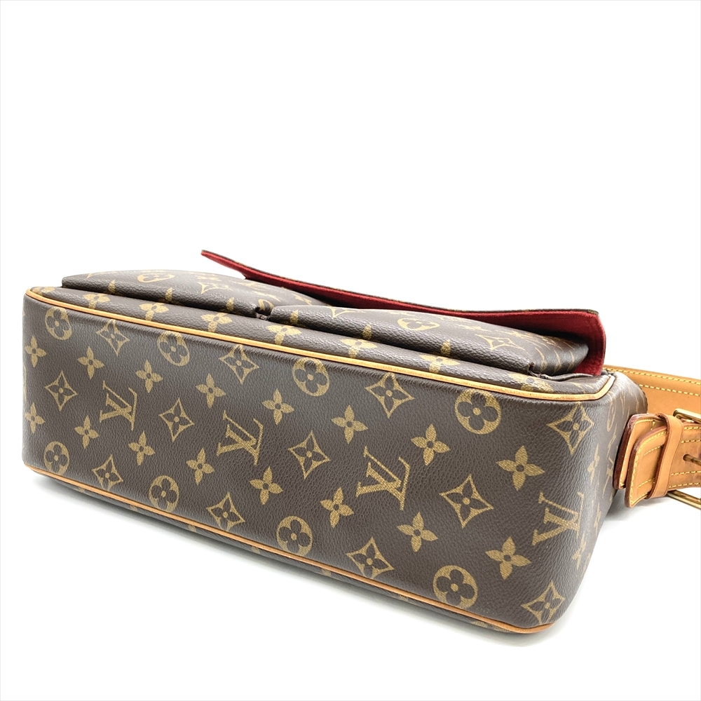 ルイヴィトン LOUIS VUITTON ヴィバ・シテGM ショルダーバッグ モノグラム キャンバス M51163 ブラウン ゴールド金具 AR0024_画像6