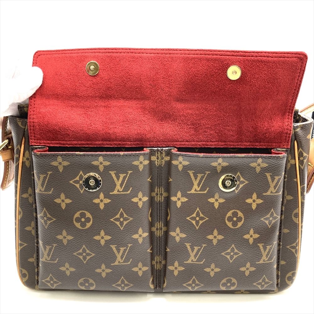 ルイヴィトン LOUIS VUITTON ヴィバ・シテGM ショルダーバッグ モノグラム キャンバス M51163 ブラウン ゴールド金具 AR0024_画像7