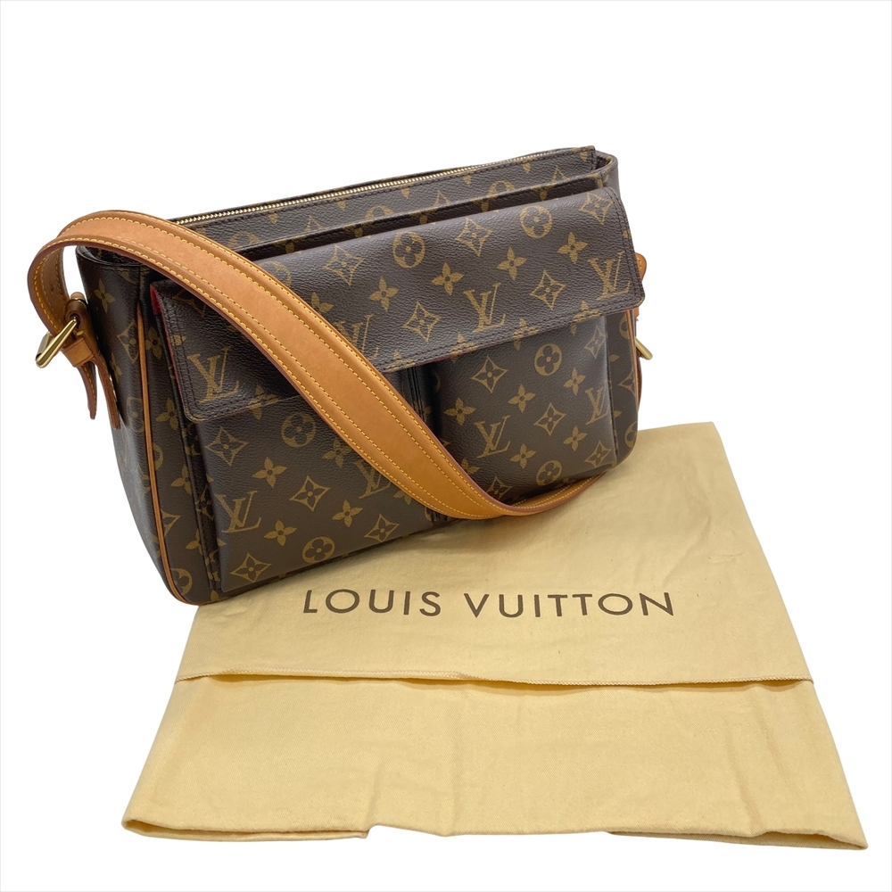 ルイヴィトン LOUIS VUITTON ヴィバ・シテGM ショルダーバッグ モノグラム キャンバス M51163 ブラウン ゴールド金具 AR0024_画像10