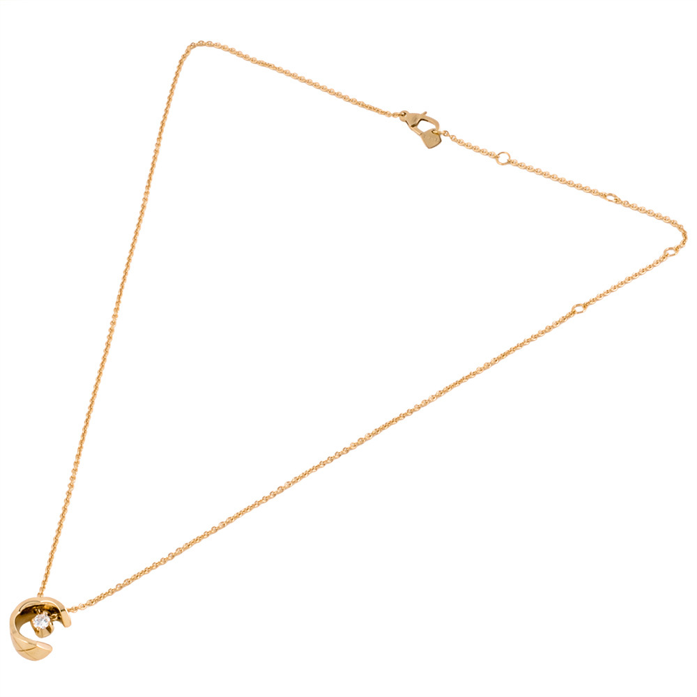 Chanel CHANEL здесь авария колье бриллиант J12102 K18PG 7.9g розовое золото бежевый Gold женский