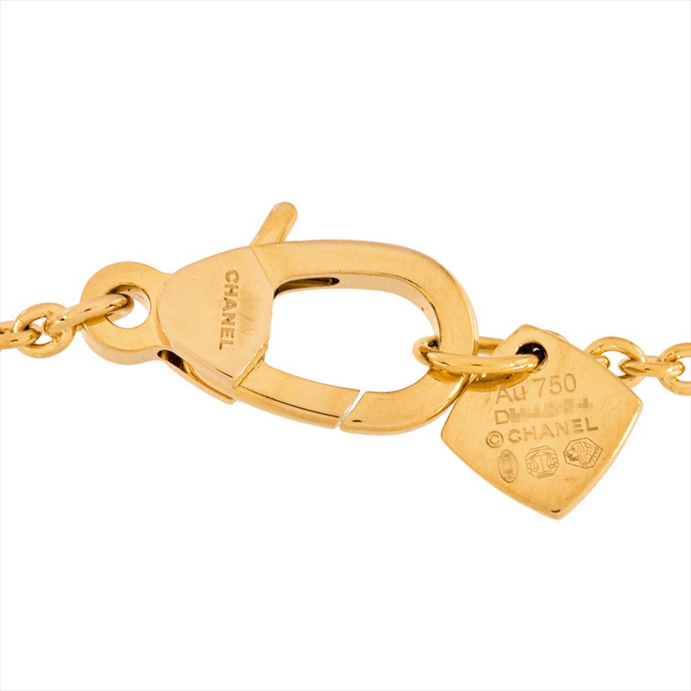 Chanel CHANEL здесь авария колье бриллиант J12102 K18PG 7.9g розовое золото бежевый Gold женский