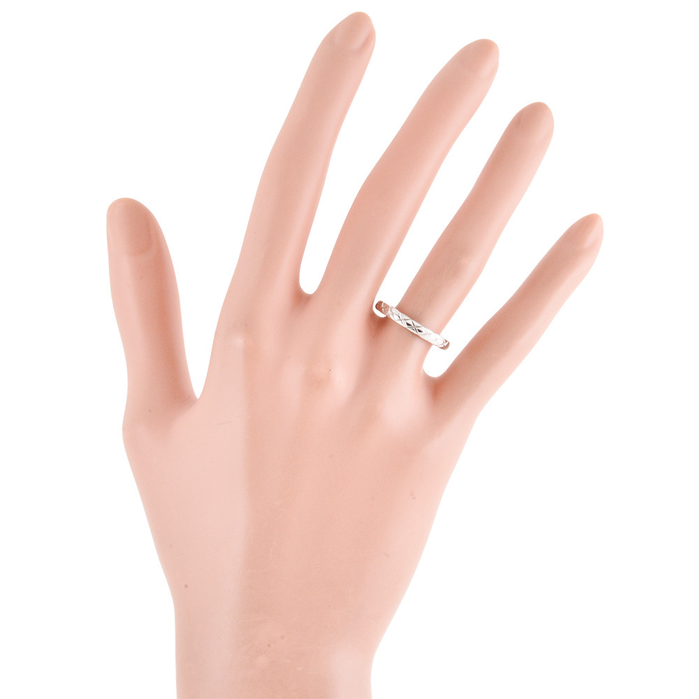 シャネル CHANEL ココクラッシュ マリッジ リング 指輪 #55 J11117 Pt950 4.6g プラチナ 2.8mm スモール ユニセックス_画像4