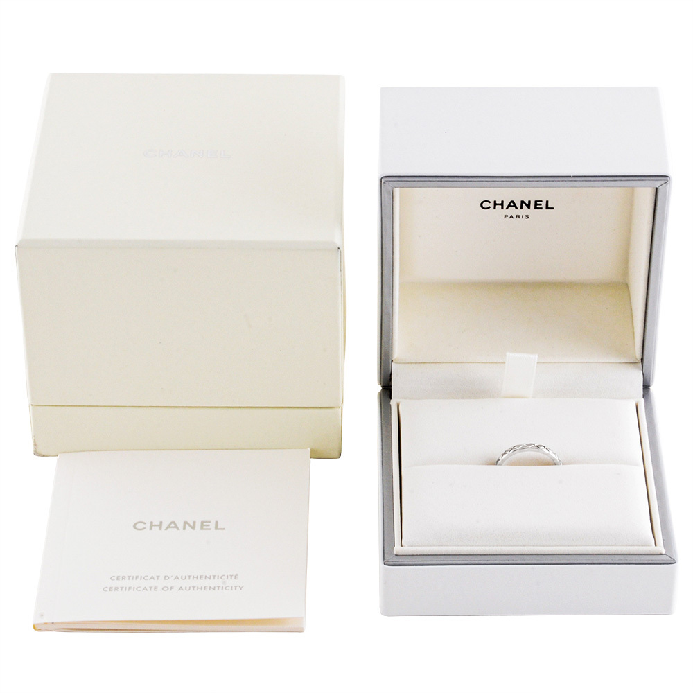 シャネル CHANEL ココクラッシュ マリッジ リング 指輪 #55 J11117 Pt950 4.6g プラチナ 2.8mm スモール ユニセックス_画像6