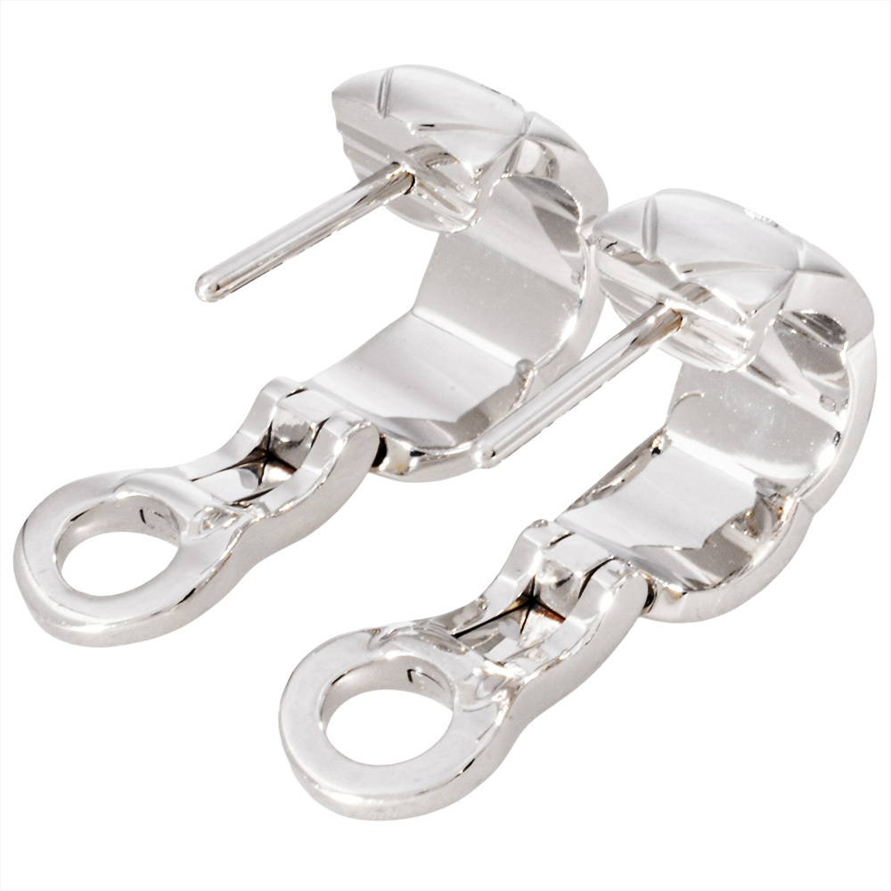 Chanel CHANEL здесь авария серьги бриллиант J12497 K18WG 7.4g белое золото женский