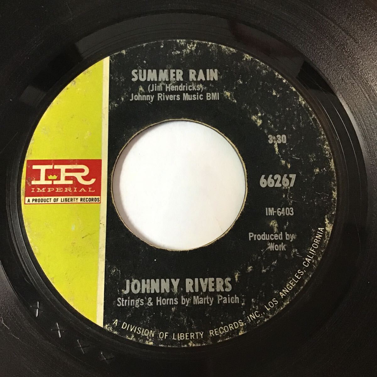 Johnny Rivers / Summer Rain / Memory Of The Coming Good US盤 45 8021_画像1