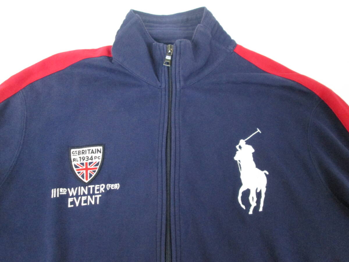 【1031h O19966】 Polo by RALPH LAUREN ポロ ラルフローレン メンズ 上下セット セットアップ サイズL ネイビー 古着_画像6