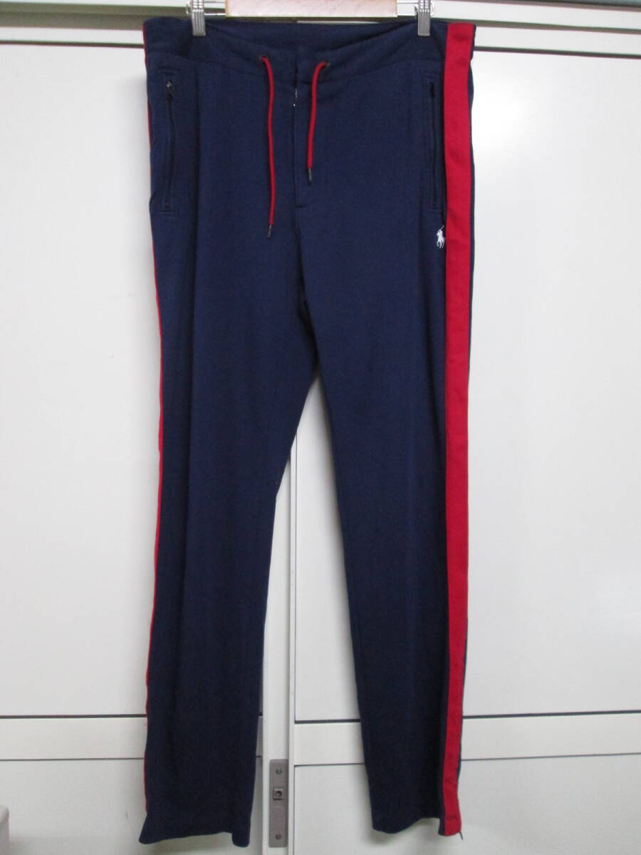 【1031h O19966】 Polo by RALPH LAUREN ポロ ラルフローレン メンズ 上下セット セットアップ サイズL ネイビー 古着_画像4