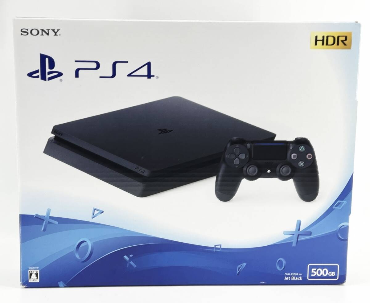 1円スタート 中古ゲーム機(jī) Playstation4 500GB CUH-2200AB01 ジェット?ブラック 001