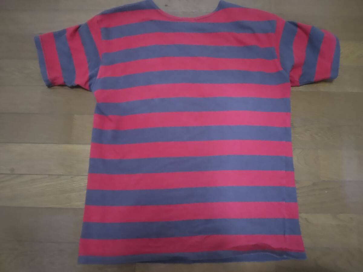 ウェアハウス　WAREHOUSE　赤　ボーダー　Mサイズ　中古品_画像2