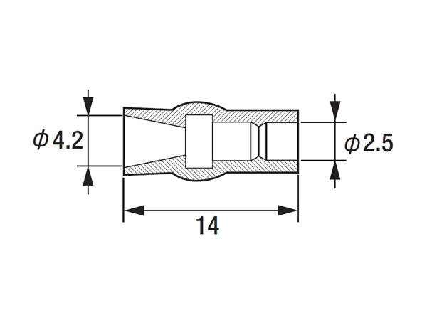 日立 Astemo 絶縁スリーブ 1袋 100個入 電線被覆外径φ2.5mm 圧着ターミナル B-3 メール便 送料無料_画像3
