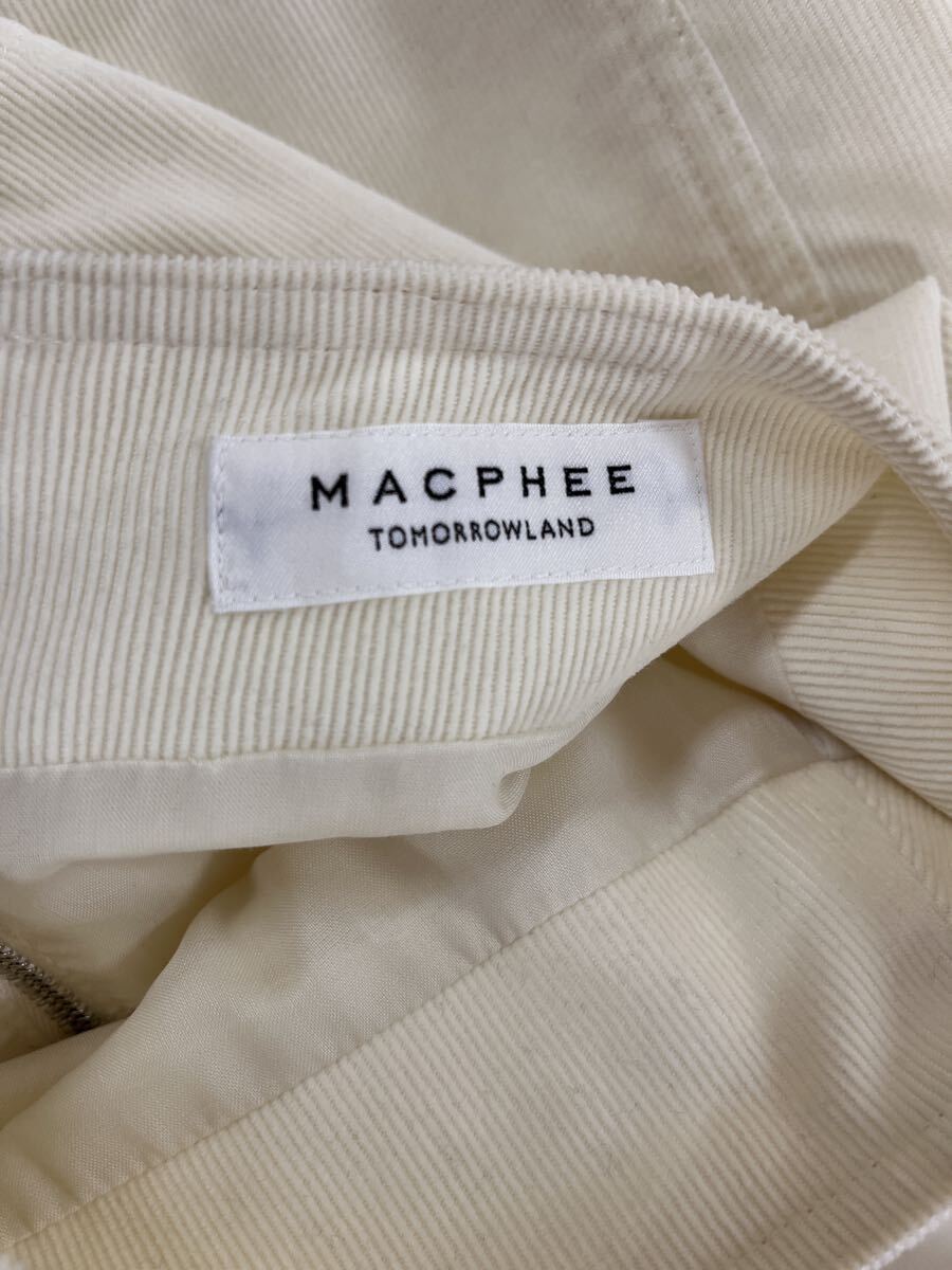 ☆ MACPHEE マカフィー コーデュロイIラインマキシスカート white ホワイト #32 レディース_画像8