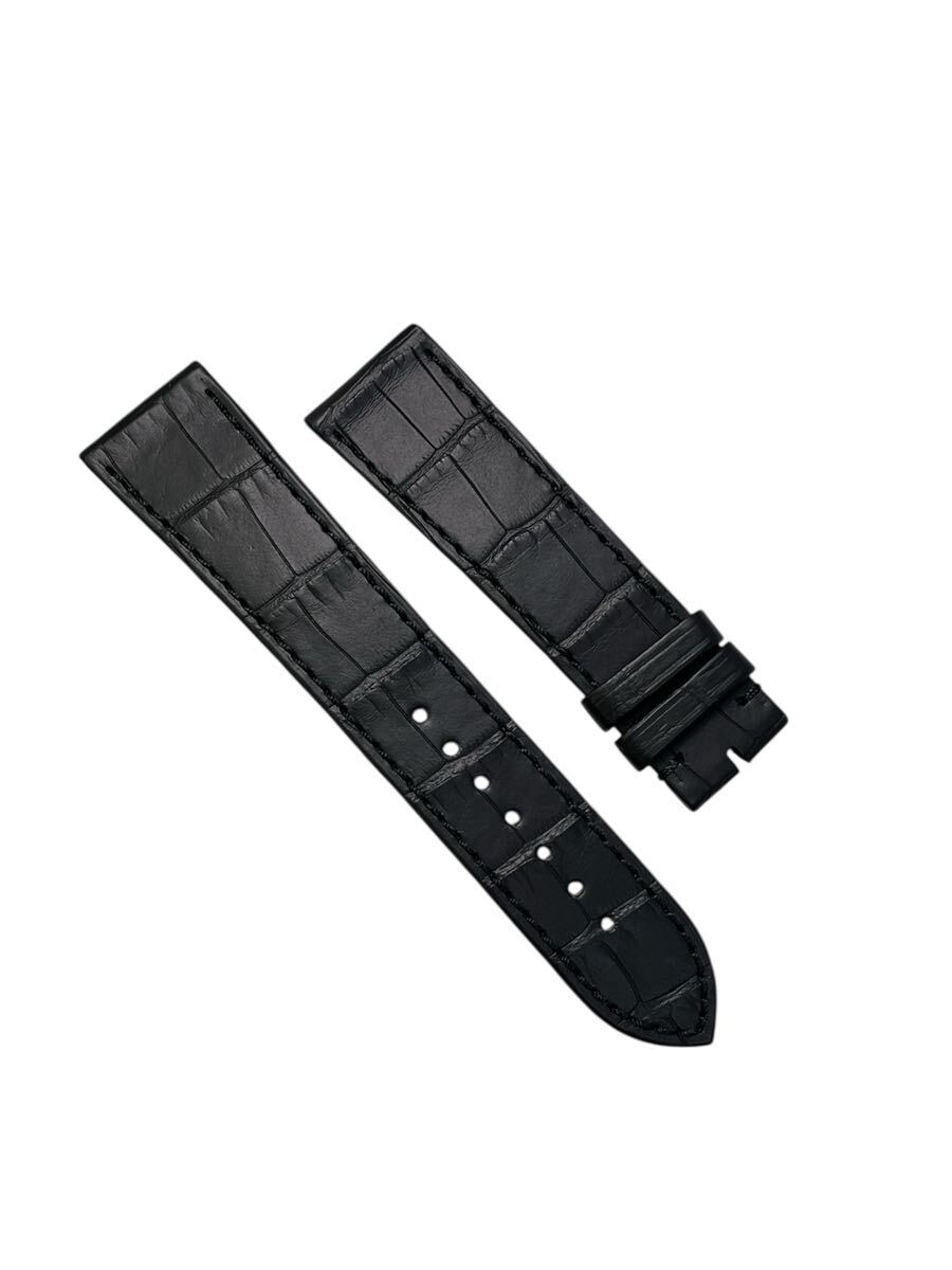 ☆【未使用品】PIAGET ピアジェ 21mm 革ベルト レザーベルト クロコ Black ブラック 腕時計用バンド_画像1