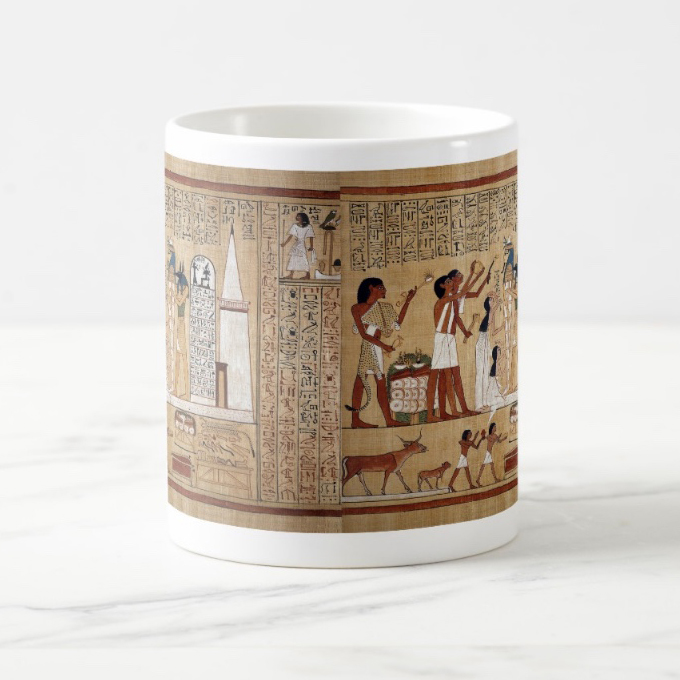 アヌビスが描かれている『死者の書』のマグカップ:フォトマグ(古代エジプトシリーズ)_画像3