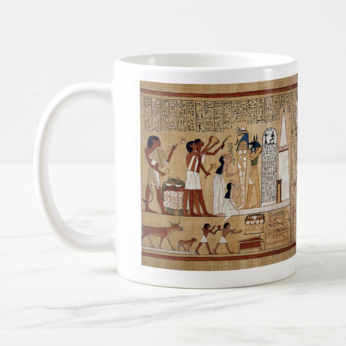 アヌビスが描かれている『死者の書』のマグカップ:フォトマグ(古代エジプトシリーズ)_画像5