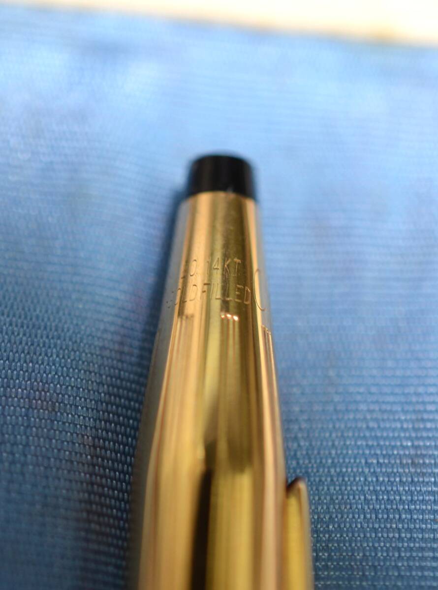CROSS クロス 1/20 14KT GOLD FILLED ボールペン 2点セット ツイスト式 ゴールド 箱付 文房具 筆記用具 筆記未確認_画像6