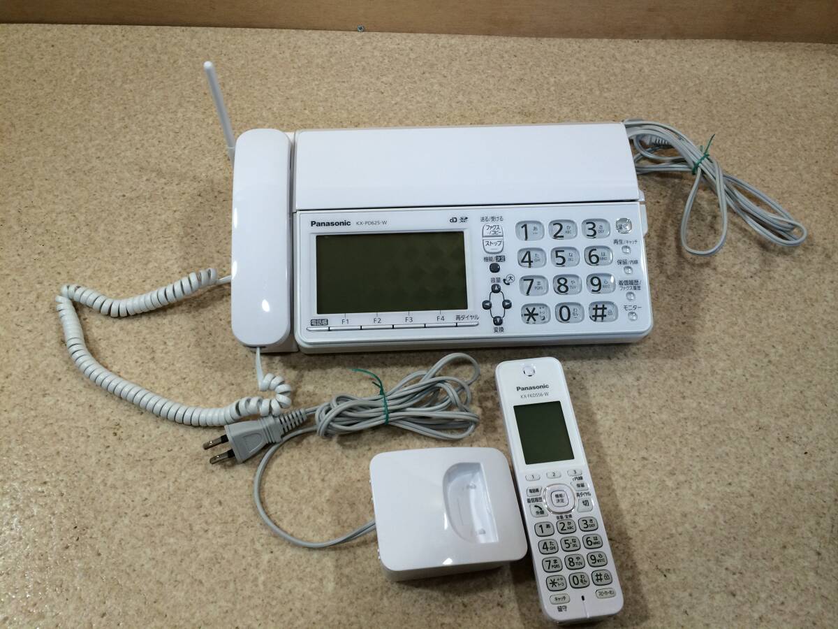 [TC]Panasonic KX-PD622-W FAX電話機 子機電池なし_画像2