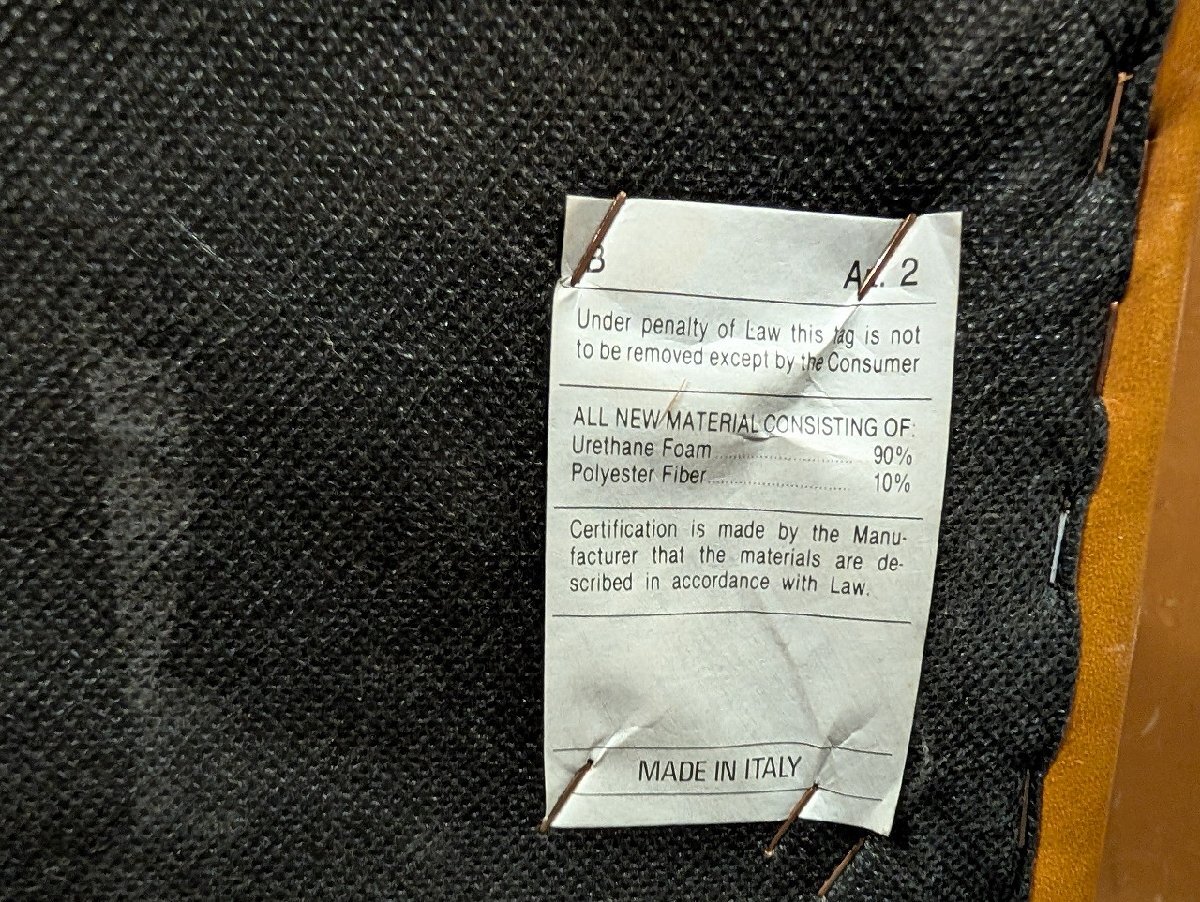 イタリア製 クラッシック 1P ソファ ブラウン 茶色/アンティーク ビンテージ ヴィンテージ フェイクレザー_画像9