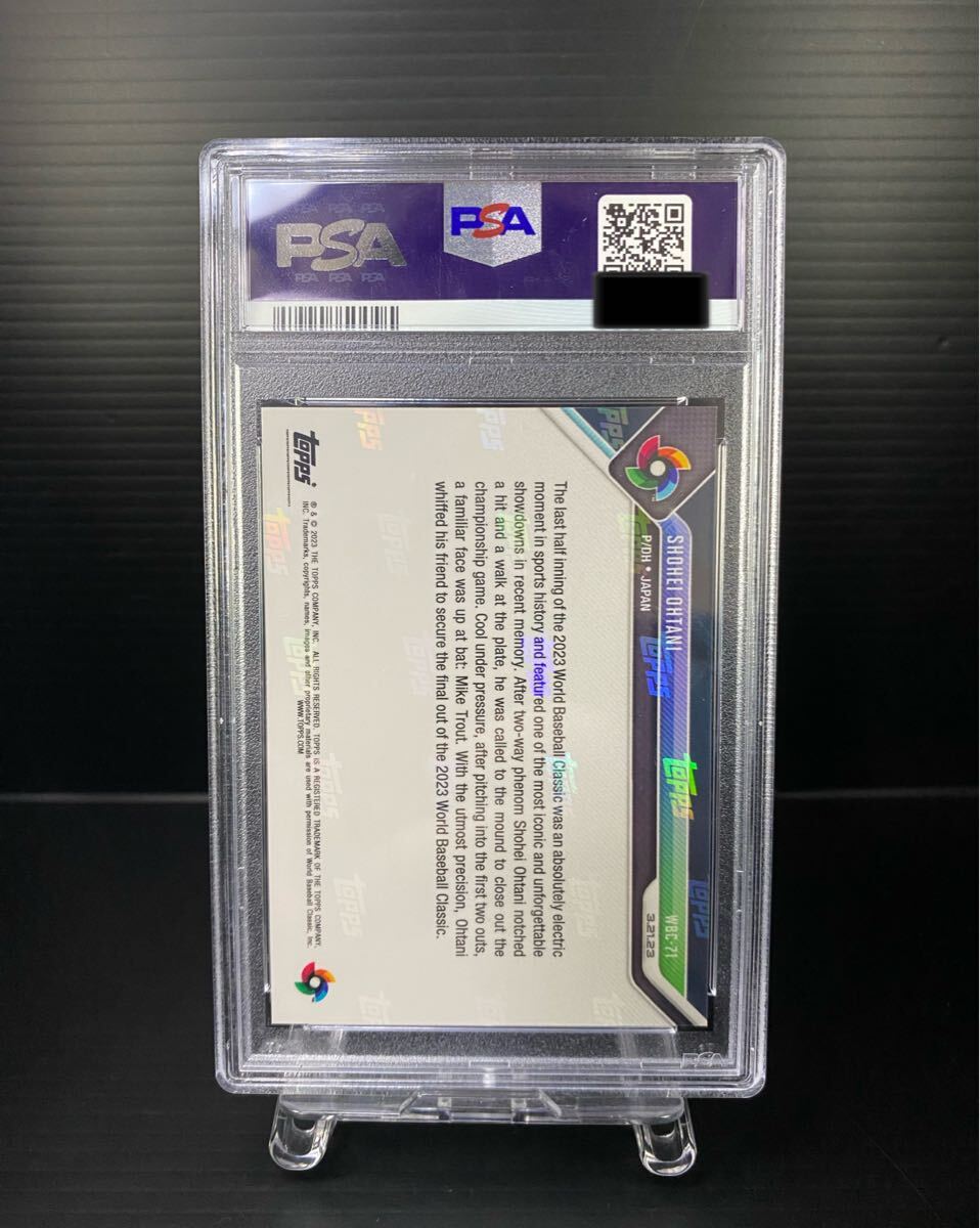 большой . sho flat 2023 Topps Now WBC Shohei Ohtani Mike Trout WBC PSA9