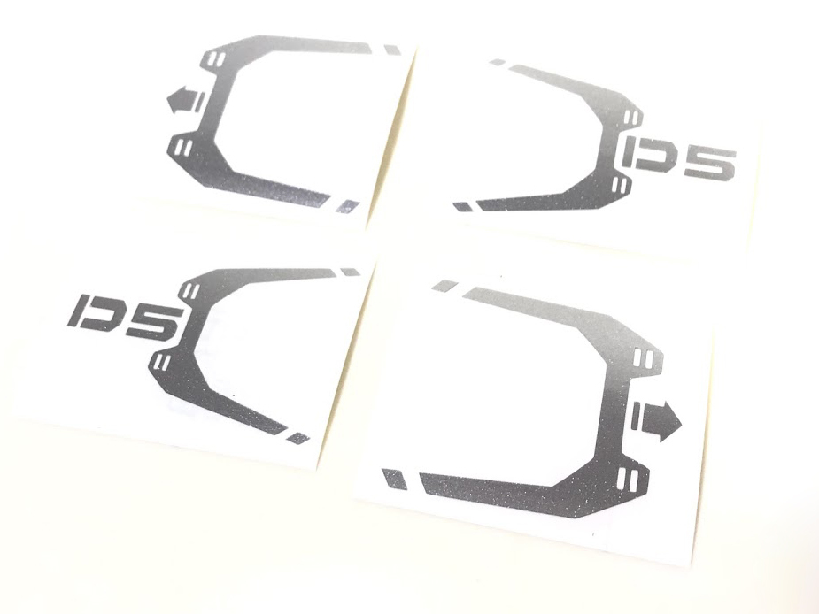 デリカD5　ドアハンドルステッカー　シルバー_画像1