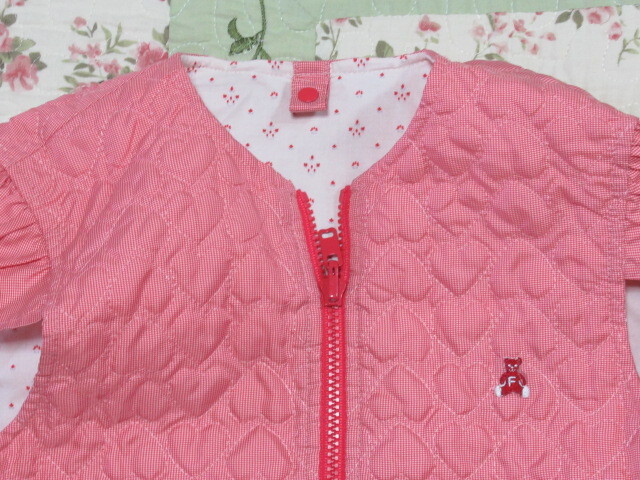 ファミリアfdash120cmサーモンピンクジャンバー＆リバーシブルベスト＊送料１８５円_画像3