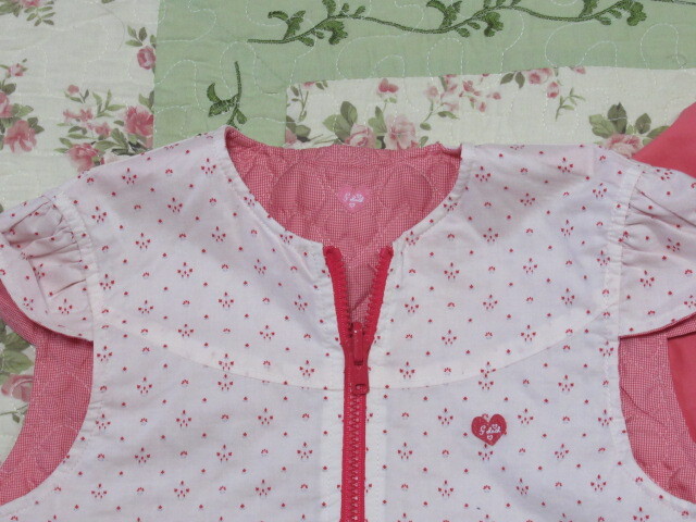 ファミリアfdash120cmサーモンピンクジャンバー＆リバーシブルベスト＊送料１８５円_画像5