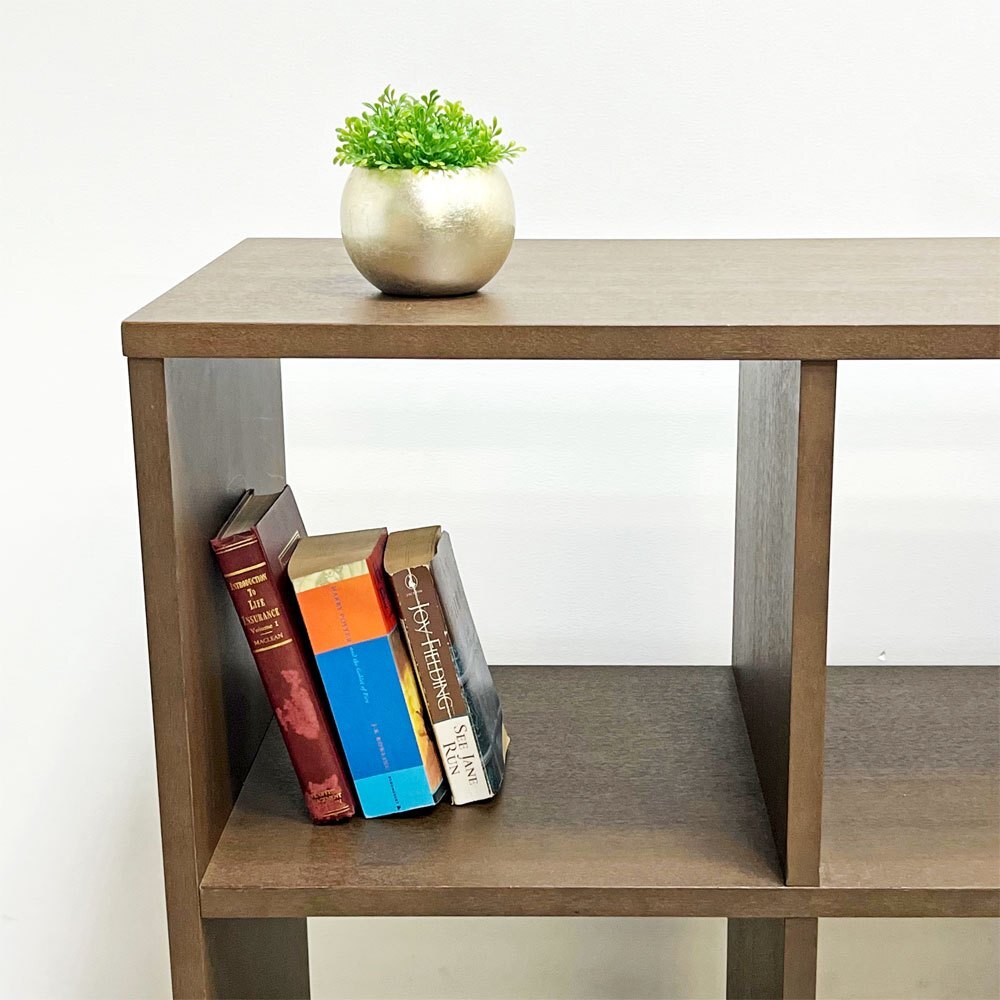 ● 無印良品 MUJI 2×3 2段3列 タモ材 ブラウン オープンシェルフ 棚 キャビネット 飾り棚 立ち脚 シンプルデザイン 廃番_画像2
