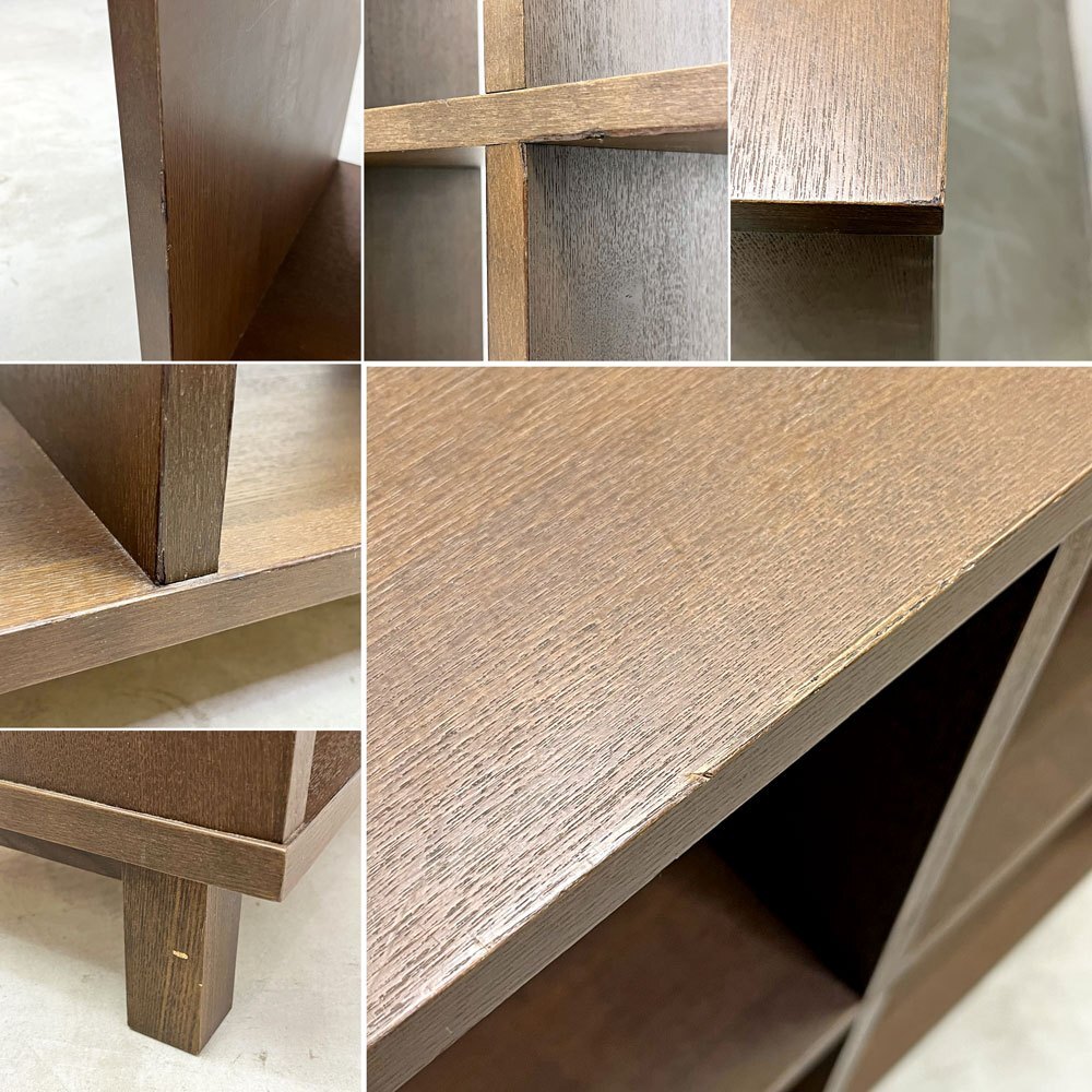 ● 無印良品 MUJI 2×3 2段3列 タモ材 ブラウン オープンシェルフ 棚 キャビネット 飾り棚 立ち脚 シンプルデザイン 廃番_画像10