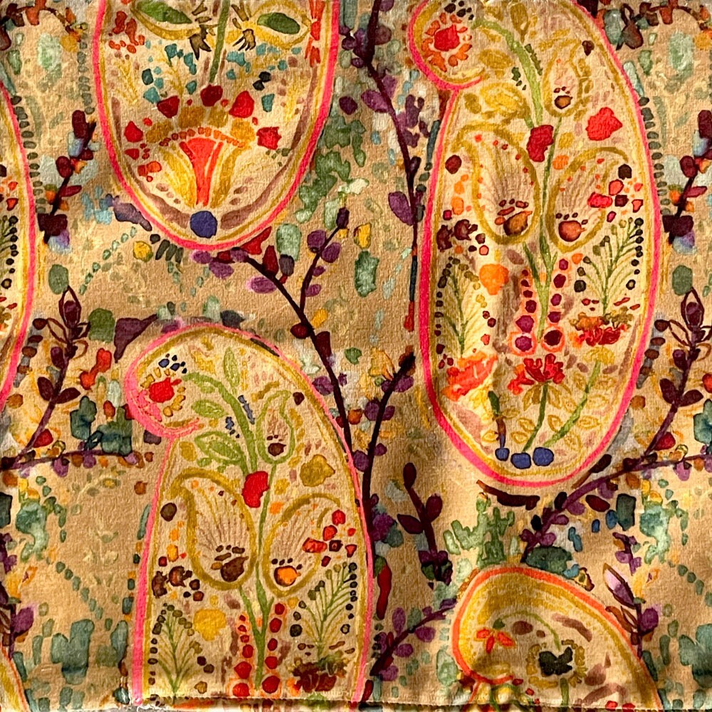 ■ キャラバン CARAVANE コットンベルベット クッションカバー マルチカラー タッセル 50×45 H.P.DECO フランス_画像2