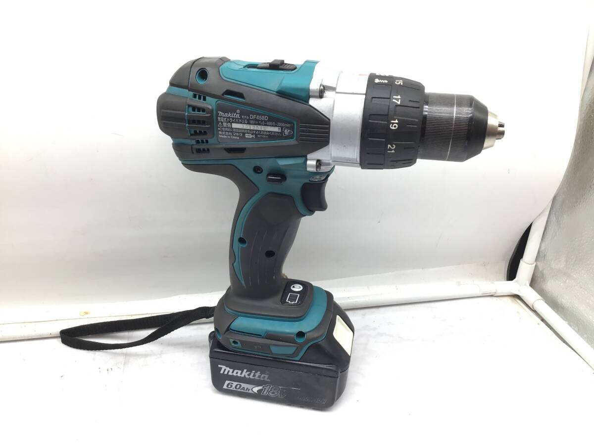 [ б/у товар ]*Makita/ Makita 18v заряжающийся шуруповерт DF458DRGX [ITHBUED0TGEW][Y02]
