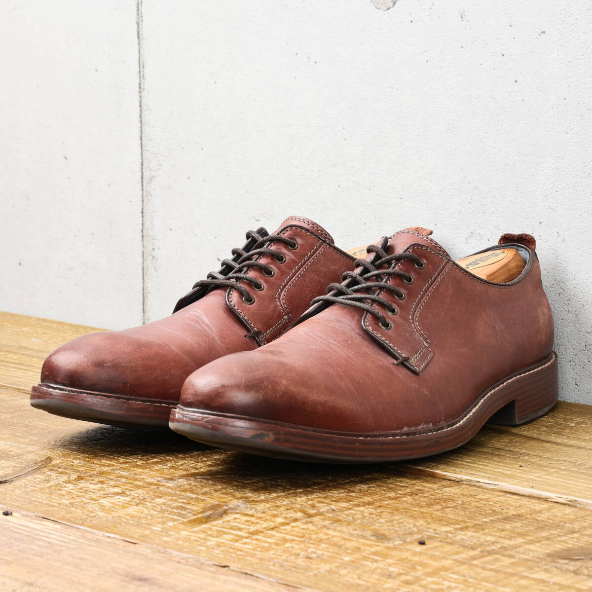 COLE HAANコールハーン◆プレーントゥ レザーシューズ◆ブラウン◆US9.5/27cm_画像1