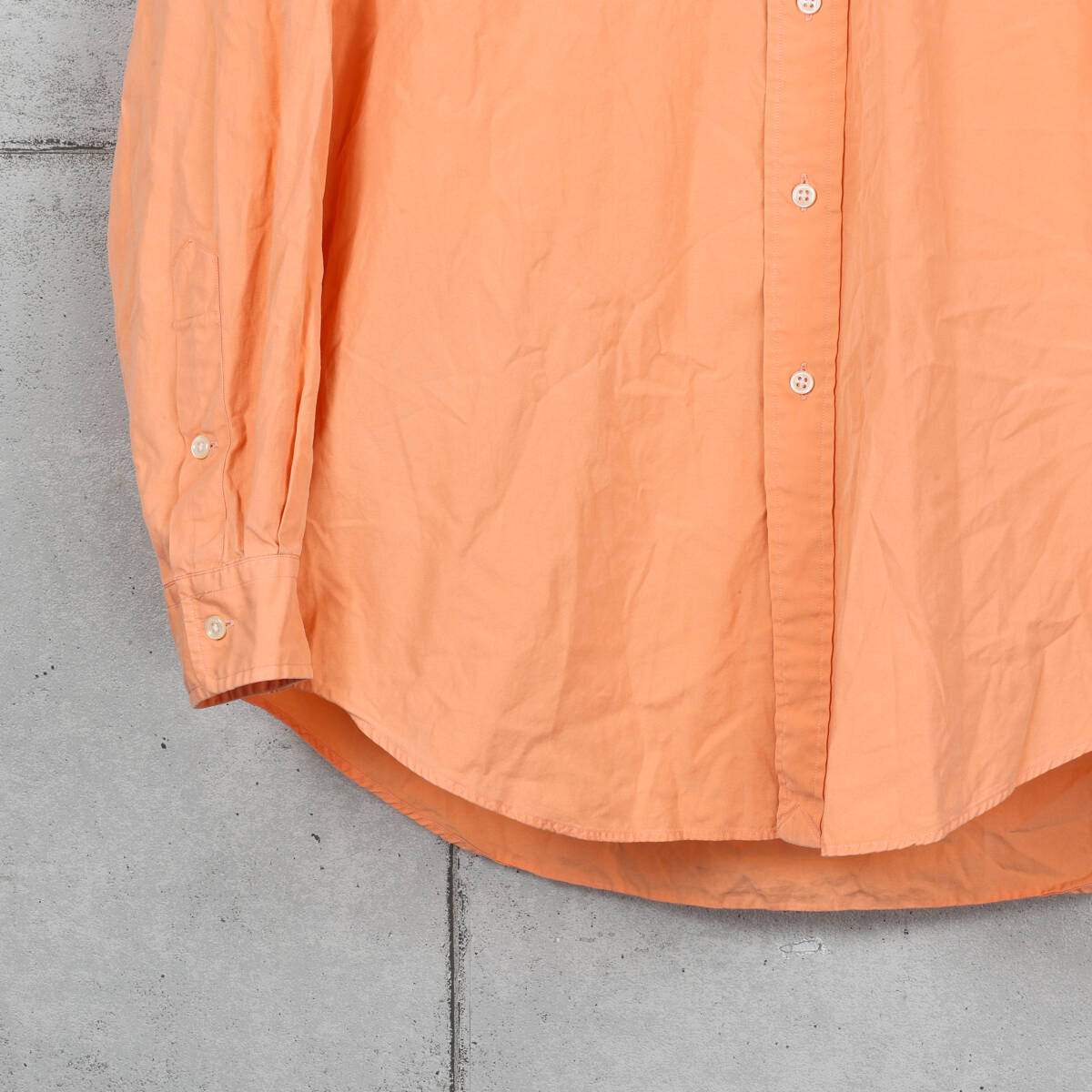 Poloラルフローレン◆BLAKE ツイル素材 ボタンダウンシャツ◆オレンジ◆サイズM_画像4