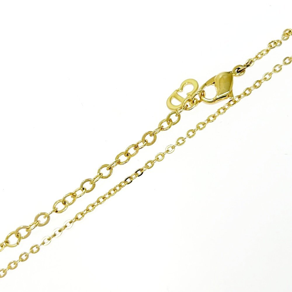 【1円スタート】【箱付き】Christian Dior クリスチャンディオール GP ラインストーン ハート Diorロゴ ゴールド ネックレス 505062_画像7