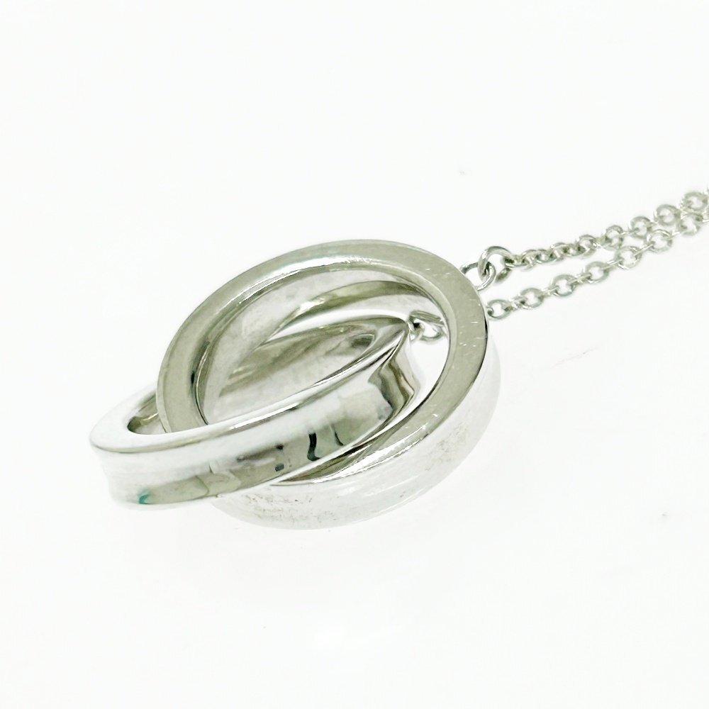 【1円スタート】【箱付き】TIFFANY & Co. ティファニー シルバー 1837 インターロッキング サークル 5.0g 925刻印 ネックレス 510034の画像4