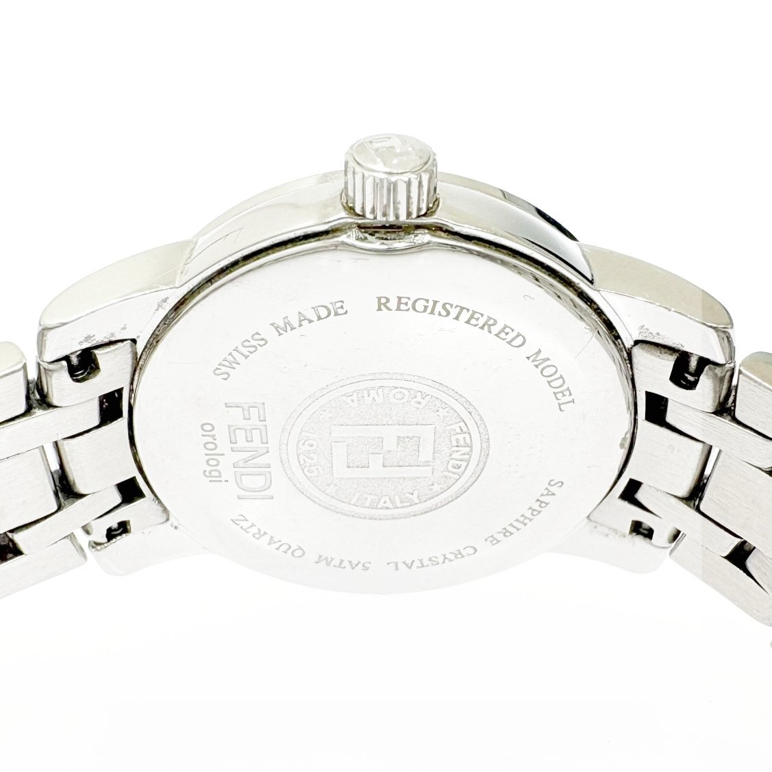 【1円スタート】【訳あり品】FENDI フェンディ 2100L デイト SS シェル文字盤 クオーツ レディース腕時計 490827_画像5