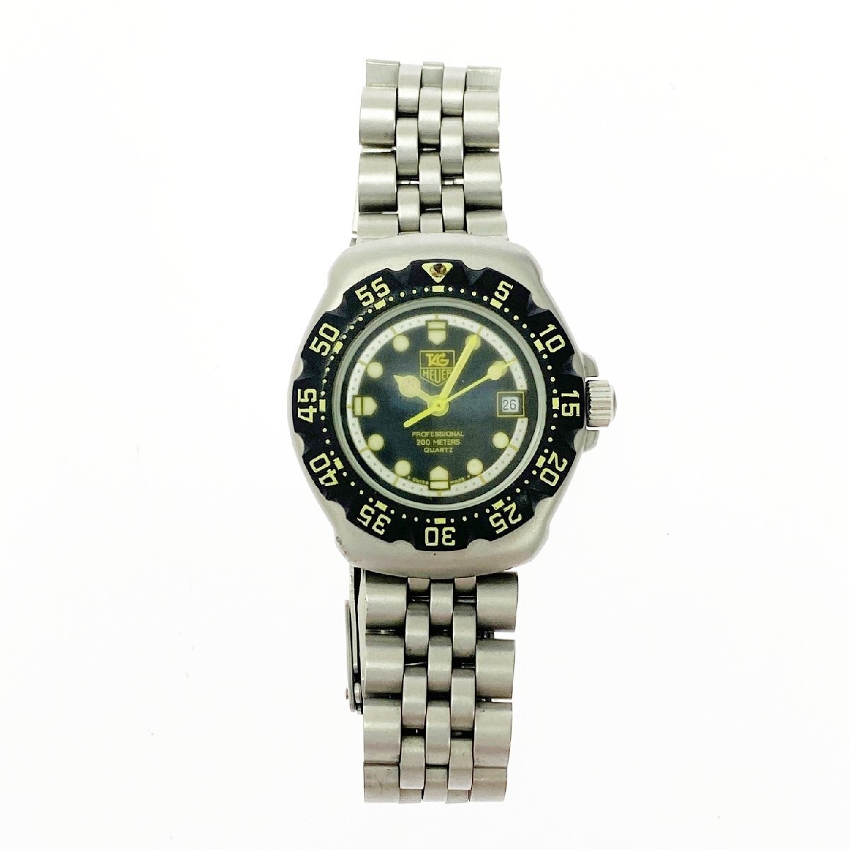 【1円スタート】TAG HEUER タグホイヤー 376.508 フォーミュラ1 ブラック文字盤 クオーツ レディース腕時計 ジャンク 490836_画像2