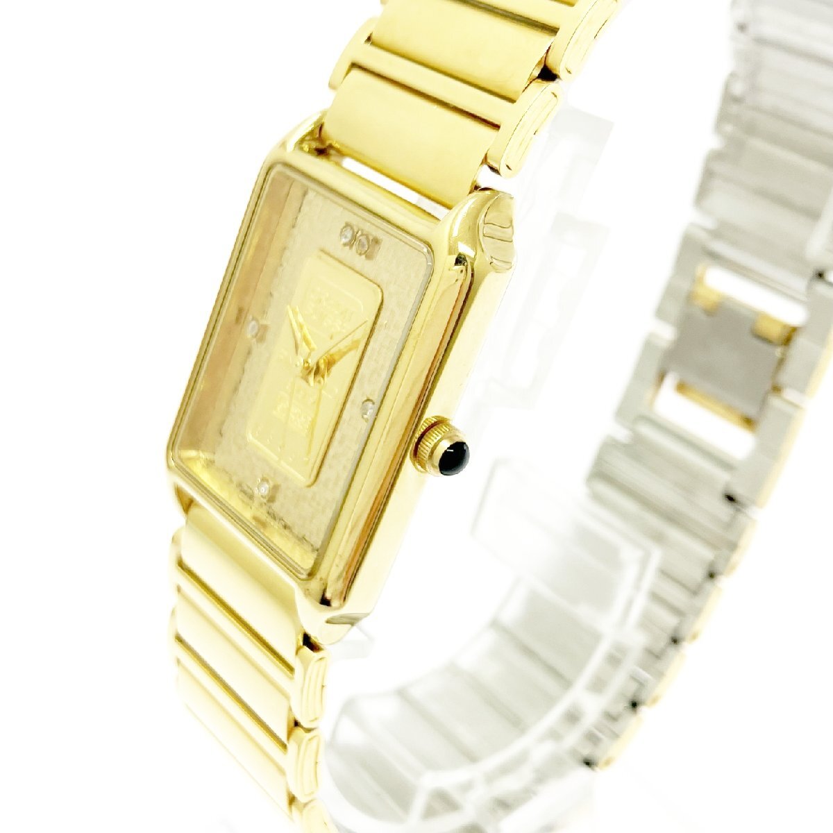 【1円スタート】Klaeuse クロイゼ SK-131-A FINE GOLD 999.9 GP×SS ゴールド文字盤 QZ ボーイズ腕時計 ジャンク 490886_画像2