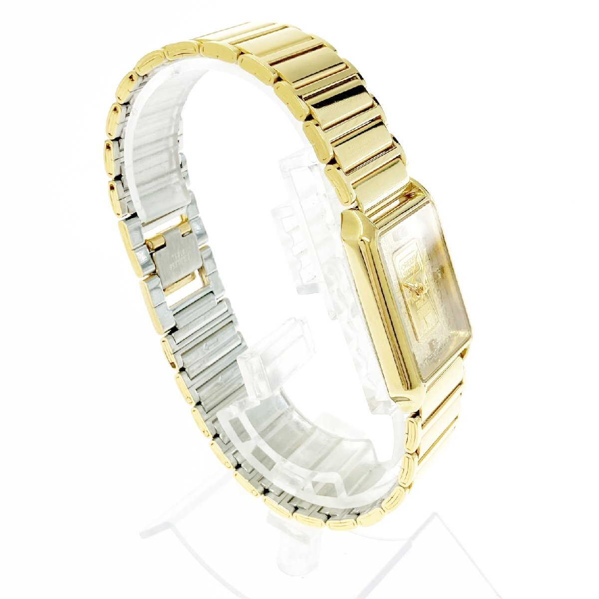 【1円スタート】Klaeuse クロイゼ SK-131-A FINE GOLD 999.9 GP×SS ゴールド文字盤 QZ ボーイズ腕時計 ジャンク 490886_画像4