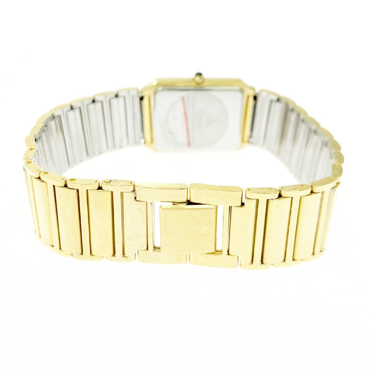 【1円スタート】Klaeuse クロイゼ SK-131-A FINE GOLD 999.9 GP×SS ゴールド文字盤 QZ ボーイズ腕時計 ジャンク 490886_画像5