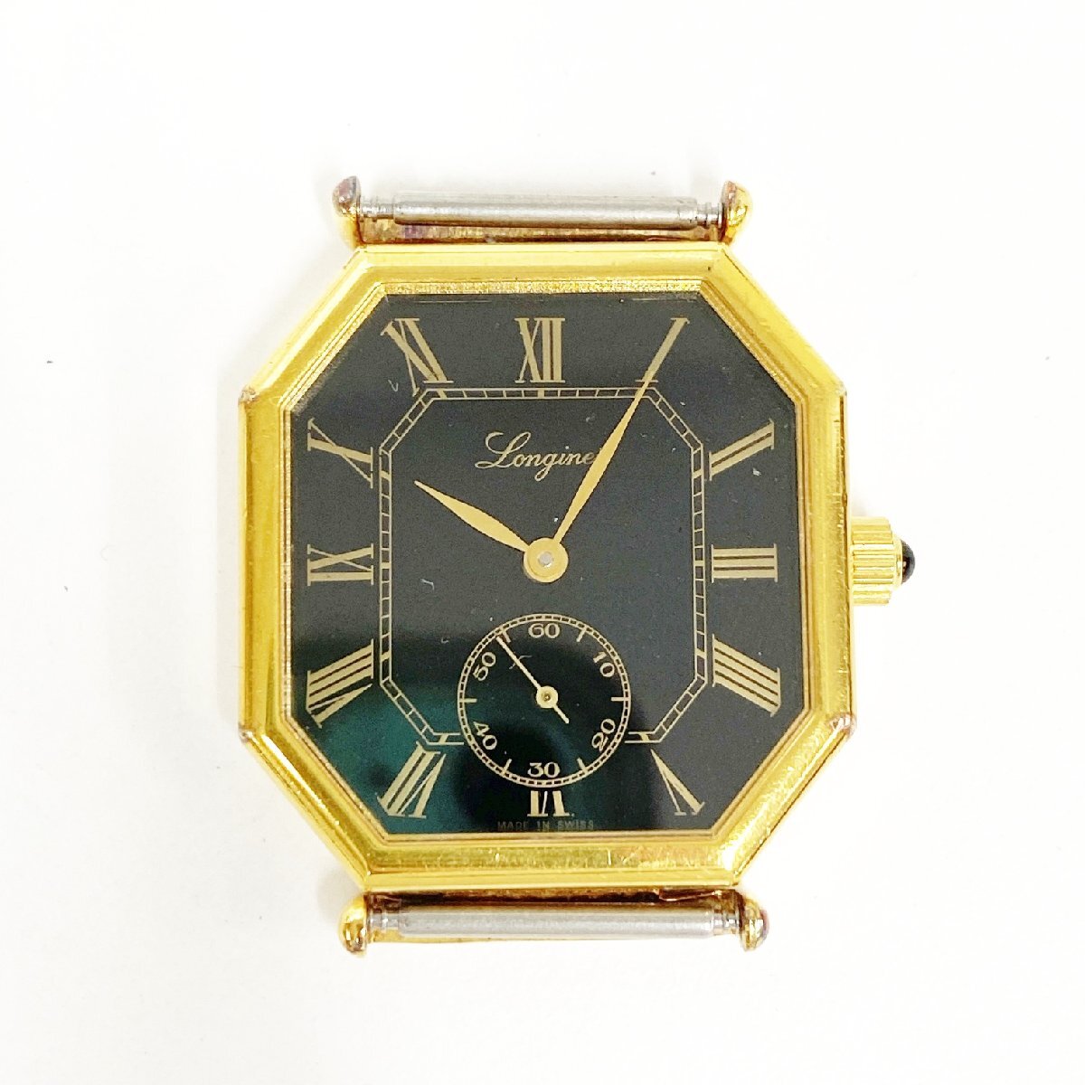 【1円スタート】LONGINES ロンジン スモセコ GP×SS ブラック文字盤 手巻き ボーイズ腕時計 ジャンク 495508_画像1